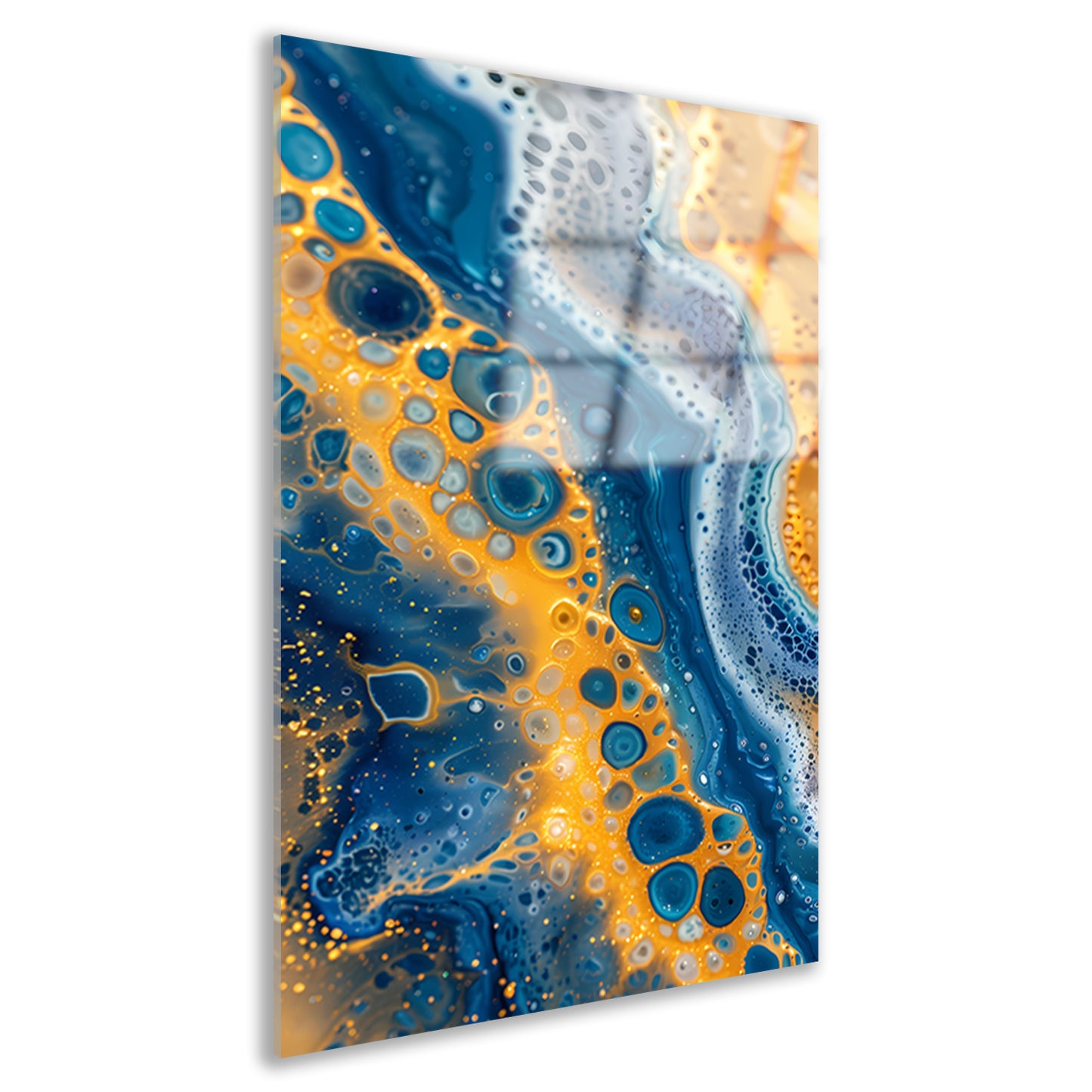 Kleurrijk abstract schilderij met patronen acrylglas