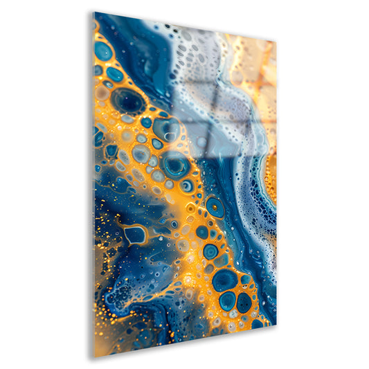 Kleurrijk abstract schilderij met patronen acrylglas