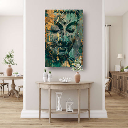 Mysterieuze Boeddha in rustieke kleuren poster