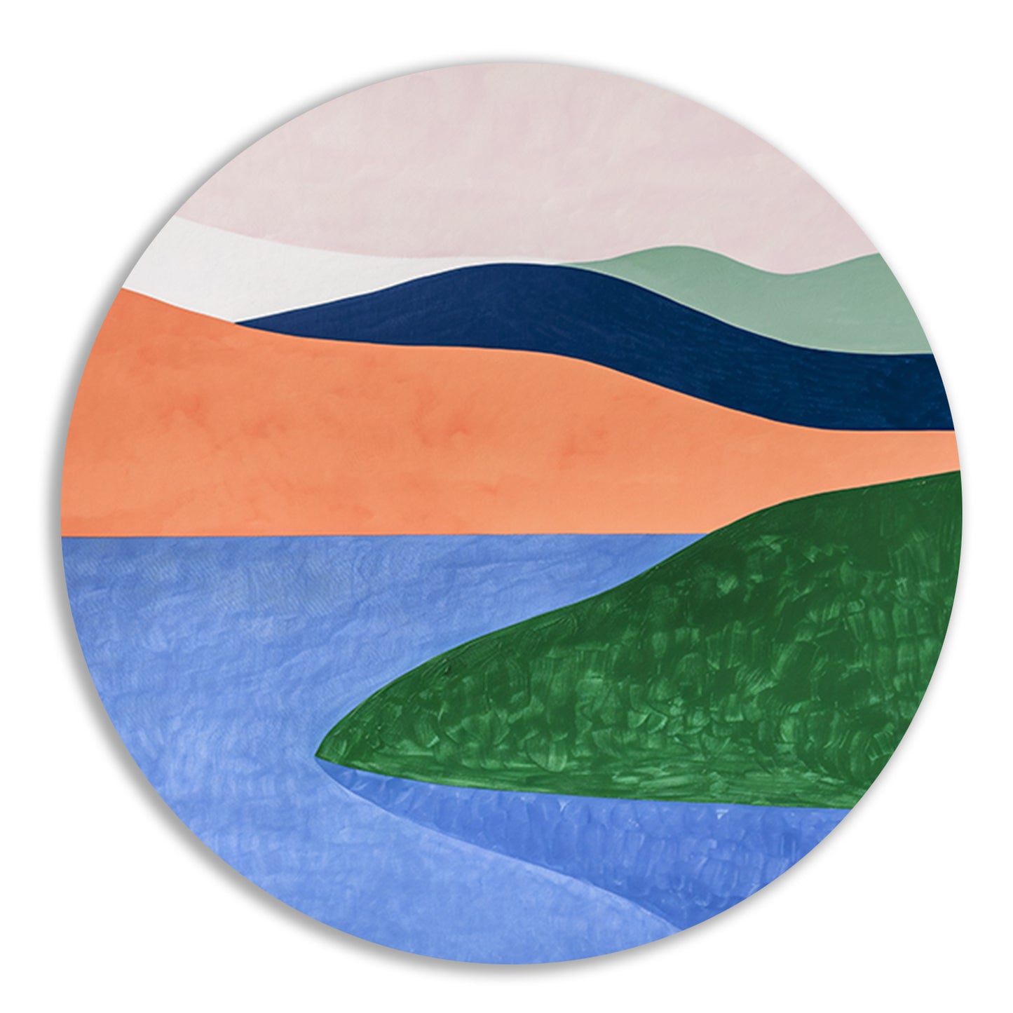 Minimalistisch landschap met serene kleuren forex muurcirkel