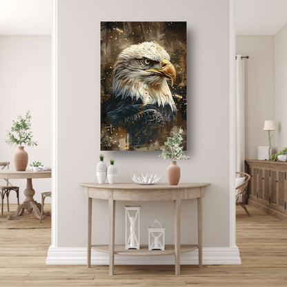 Majestueus adelaar portret in abstracte stijl poster