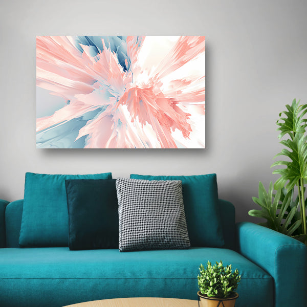 Abstract schilderij met zachte kleuren en dynamiek acrylglas