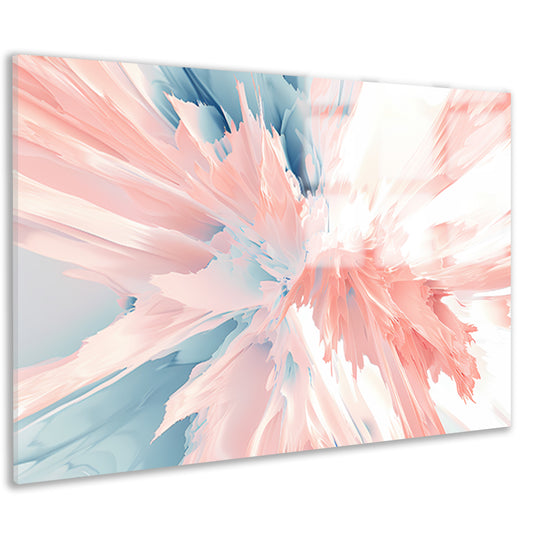 Abstract schilderij met zachte kleuren en dynamiek acrylglas