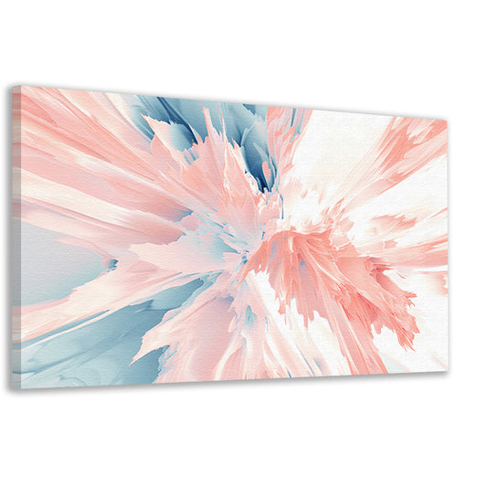Abstract schilderij met zachte kleuren en dynamiek canvas