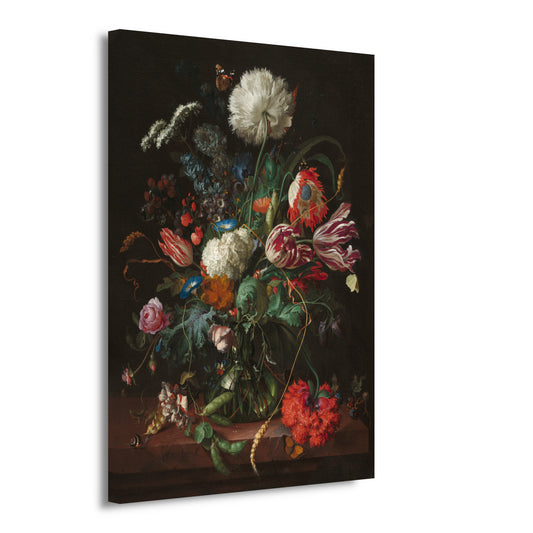 Vaas met bloemen - Jan Davidsz. de Heem canvas