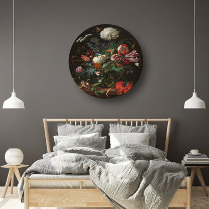 Vaas met bloemen - Jan Davidsz. de Heem forex muurcirkel