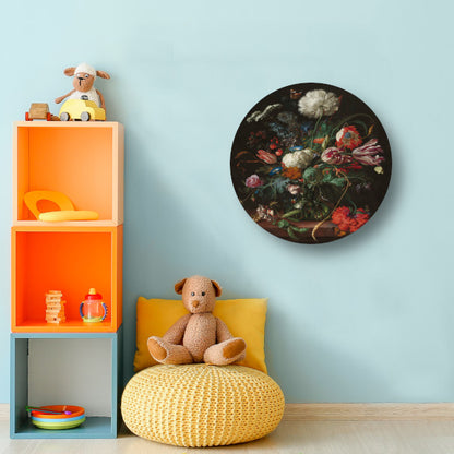 Vaas met bloemen - Jan Davidsz. de Heem forex muurcirkel