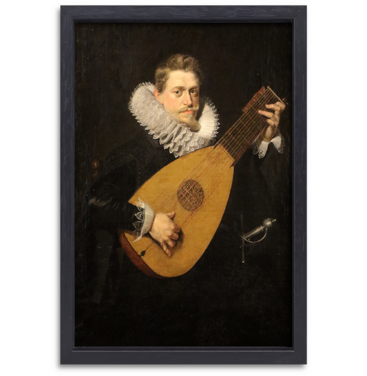 Luitspeler - Peter Paul Rubens canvas met baklijst