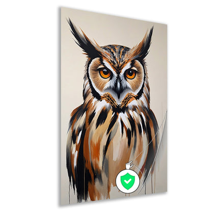 Majestic Owl in Vivid Brushstrokes poster
