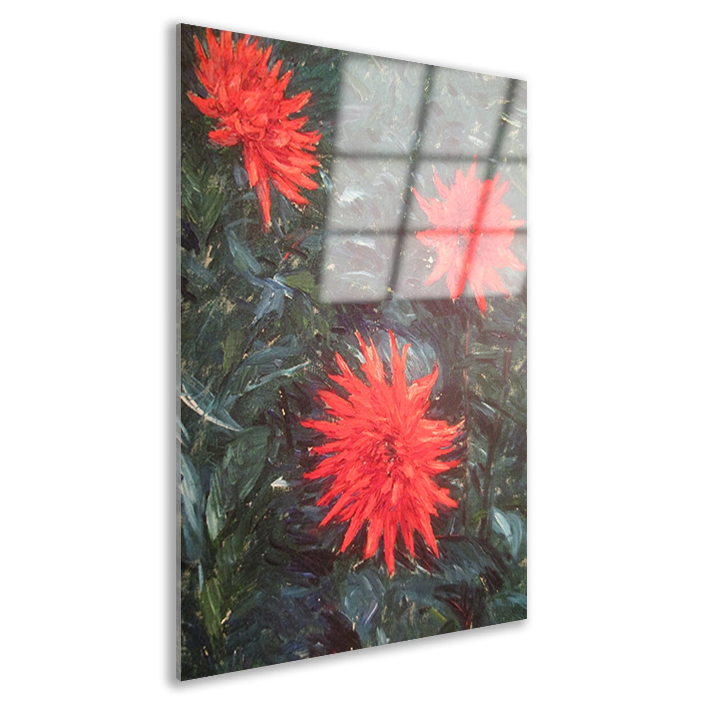 Rode cactusdahlias - Gustave Caillebotte Acrylglas