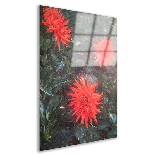 Rode cactusdahlias - Gustave Caillebotte Acrylglas