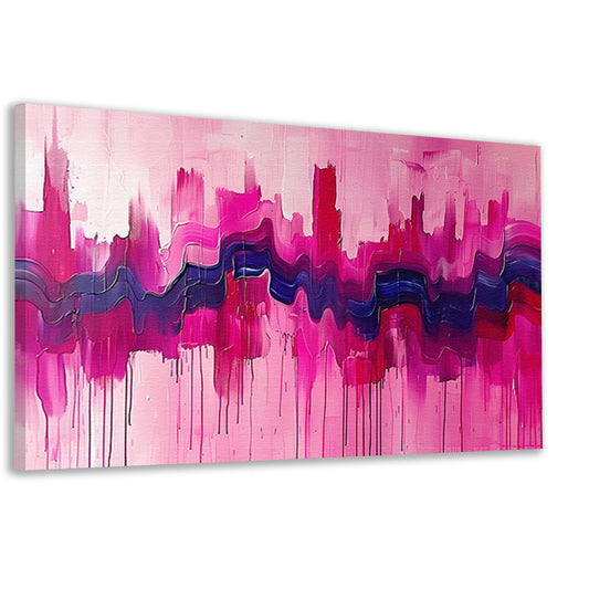 Dynamische abstracte schilderij met kleurrijke texturen canvas