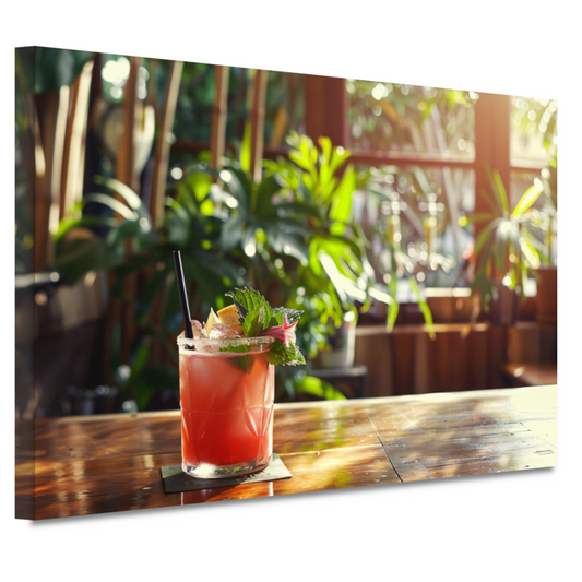 Minimalistisch stilleven met glas canvas