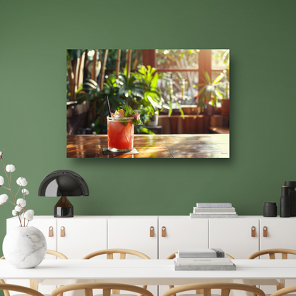 Minimalistisch stilleven met glas canvas