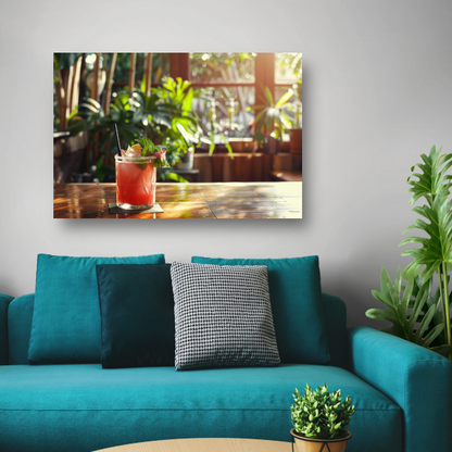 Minimalistisch stilleven met glas canvas
