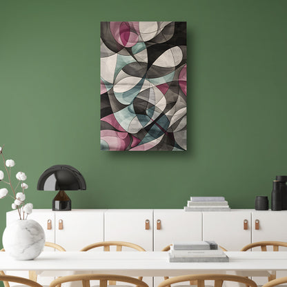 Kleurrijke moderne abstracte kunst met vormen acrylglas