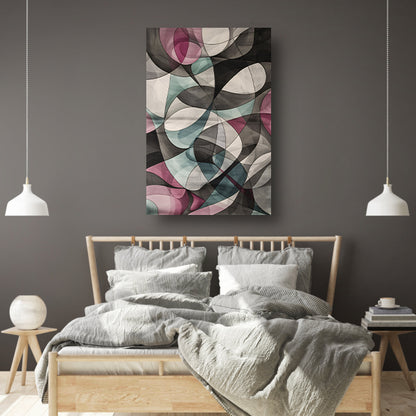 Kleurrijke moderne abstracte kunst met vormen poster