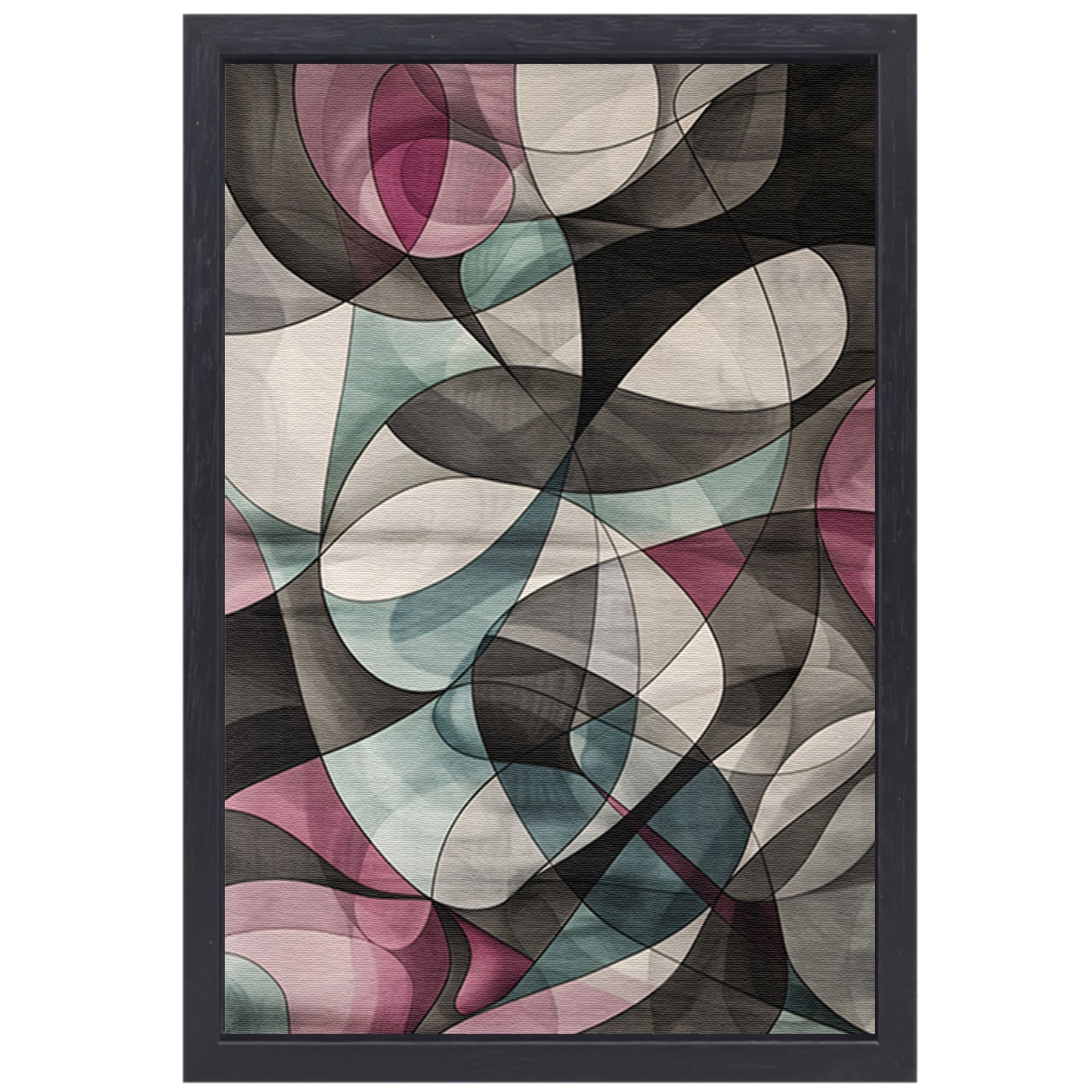 Kleurrijke moderne abstracte kunst met vormen canvas met baklijst