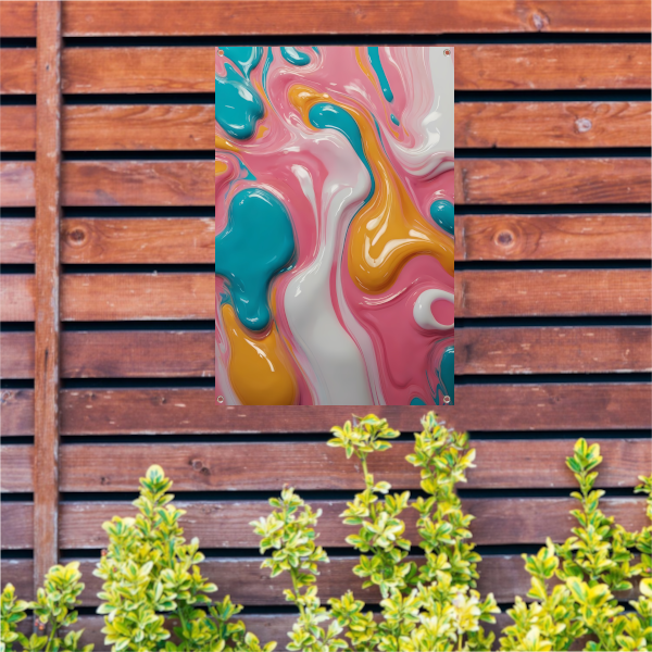 Abstracte Dans van Kleuren en Vormen tuinposter