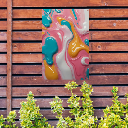 Abstracte Dans van Kleuren en Vormen tuinposter