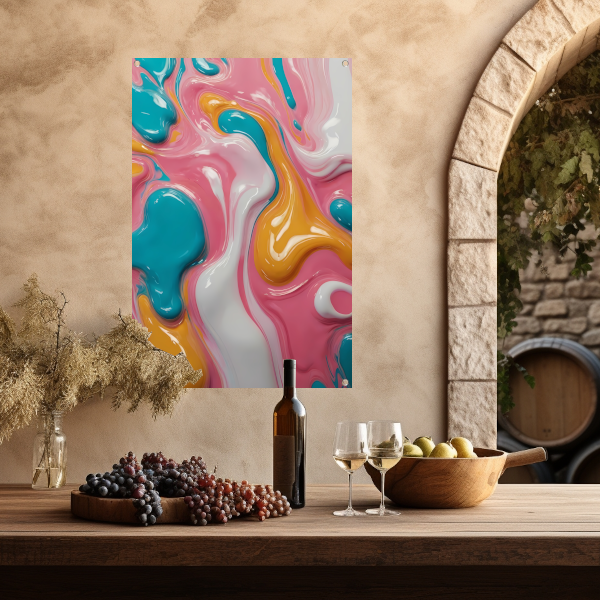 Abstracte Dans van Kleuren en Vormen tuinposter