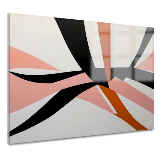 Dynamisch Abstract Geometrisch Kleurenspel acrylglas