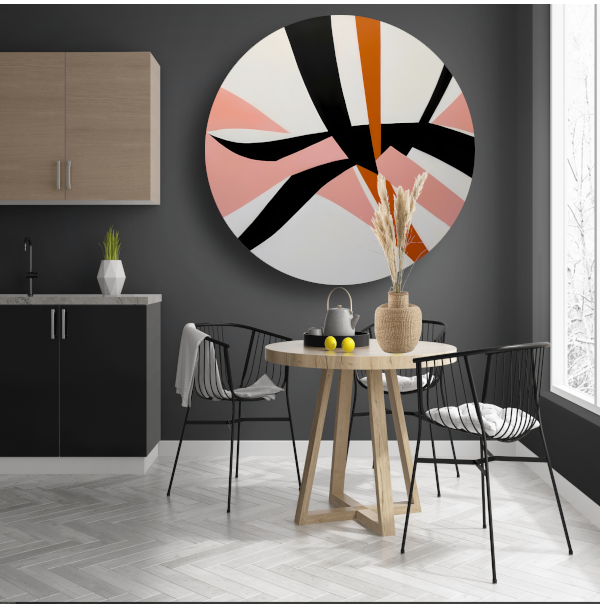 Dynamisch Abstract Geometrisch Kleurenspel forex muurcirkel