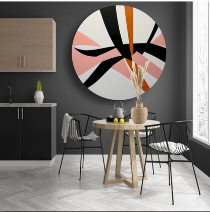 Dynamisch Abstract Geometrisch Kleurenspel forex muurcirkel