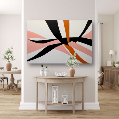 Dynamisch Abstract Geometrisch Kleurenspel poster