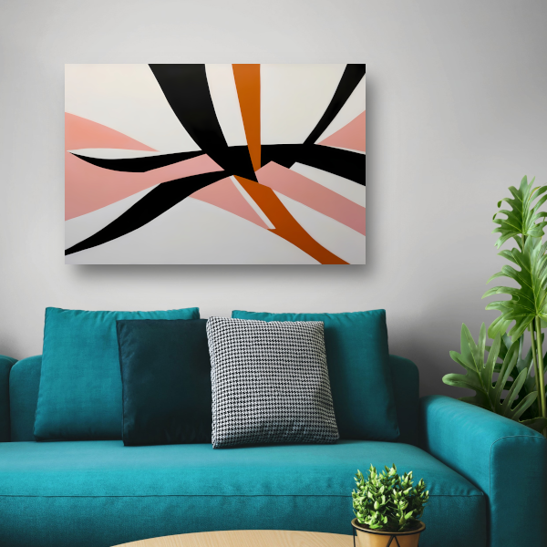 Dynamisch Abstract Geometrisch Kleurenspel poster
