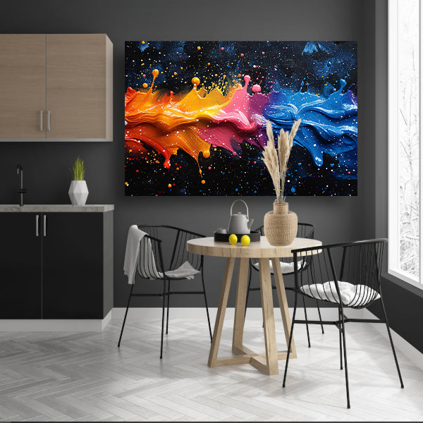 Abstract kleurenexplosie canvas