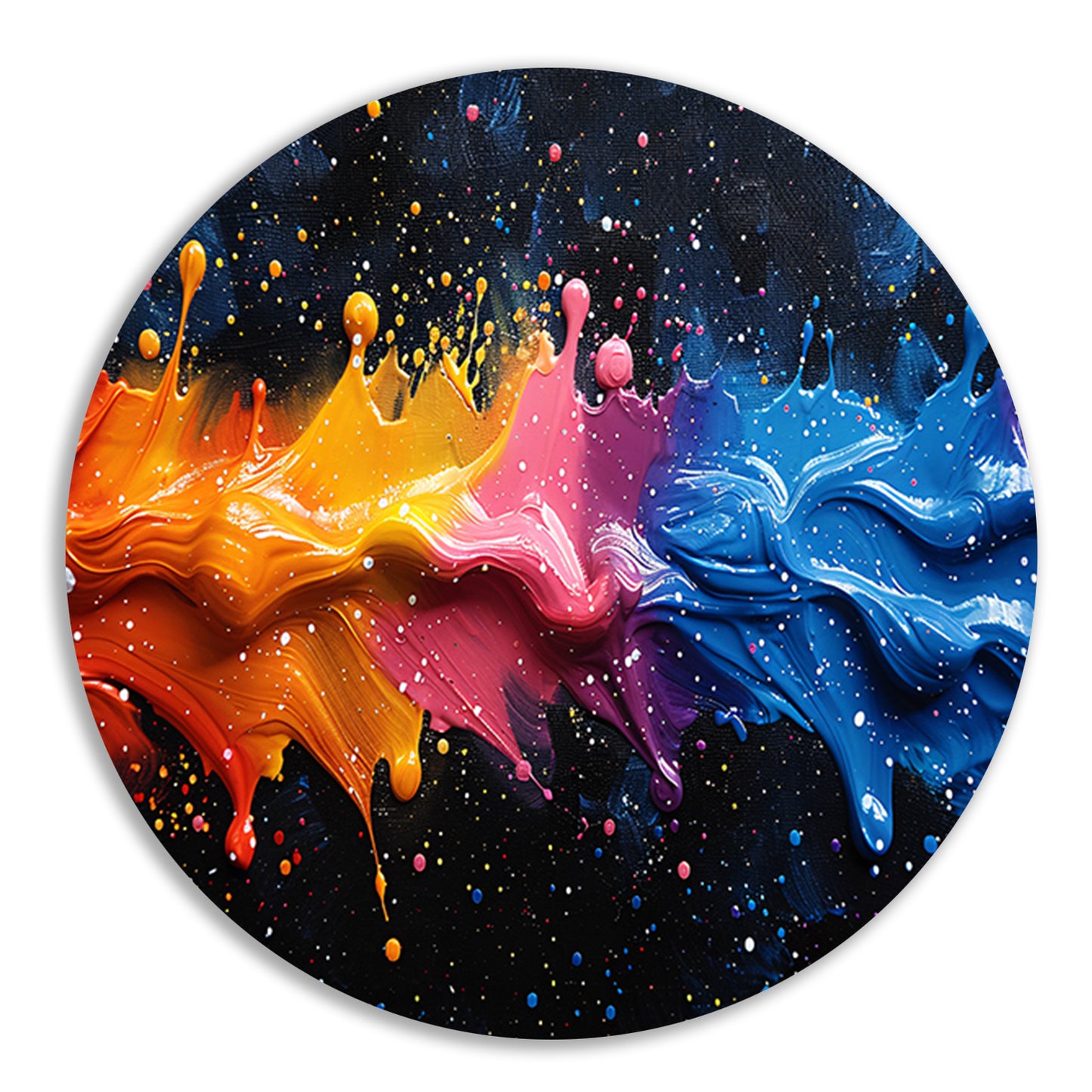 Abstract kleurenexplosie forex muurcirkel