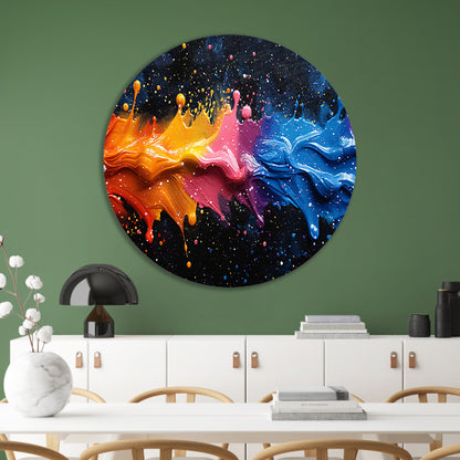 Abstract kleurenexplosie forex muurcirkel