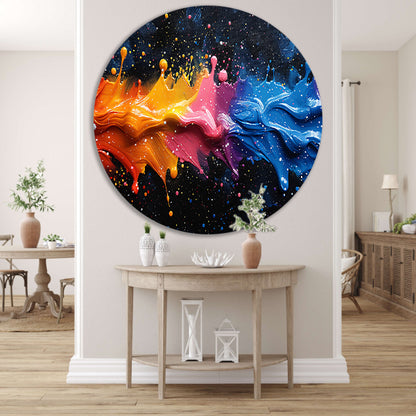 Abstract kleurenexplosie forex muurcirkel