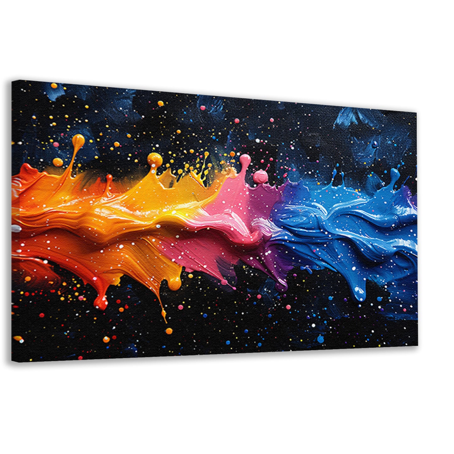 Abstract kleurenexplosie canvas