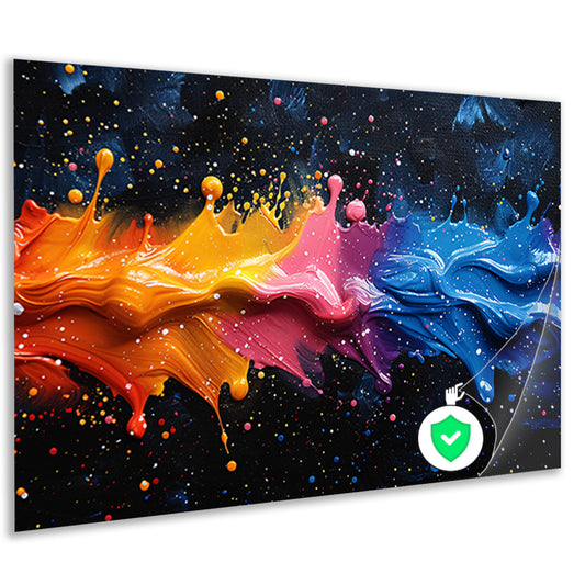 Abstract kleurenexplosie poster