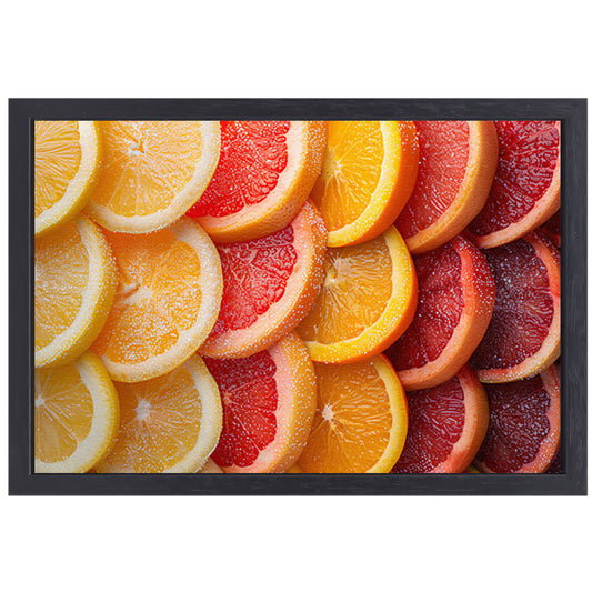 Citrusvruchtenstilleven canvas met baklijst