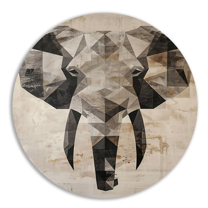 Sepia Geometrische Olifant Kunstwerk forex muurcirkel
