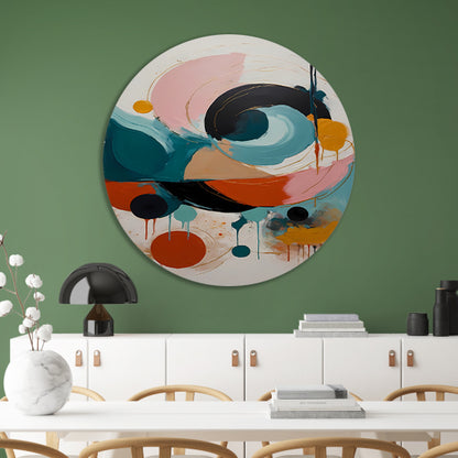 Abstracte Dans van Kleur en Vorm forex muurcirkel