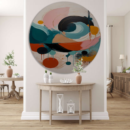 Abstracte Dans van Kleur en Vorm forex muurcirkel