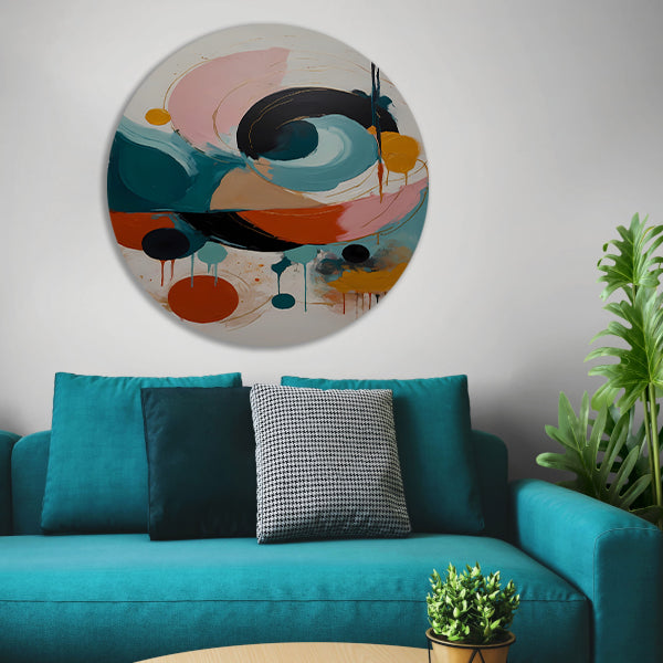 Abstracte Dans van Kleur en Vorm forex muurcirkel
