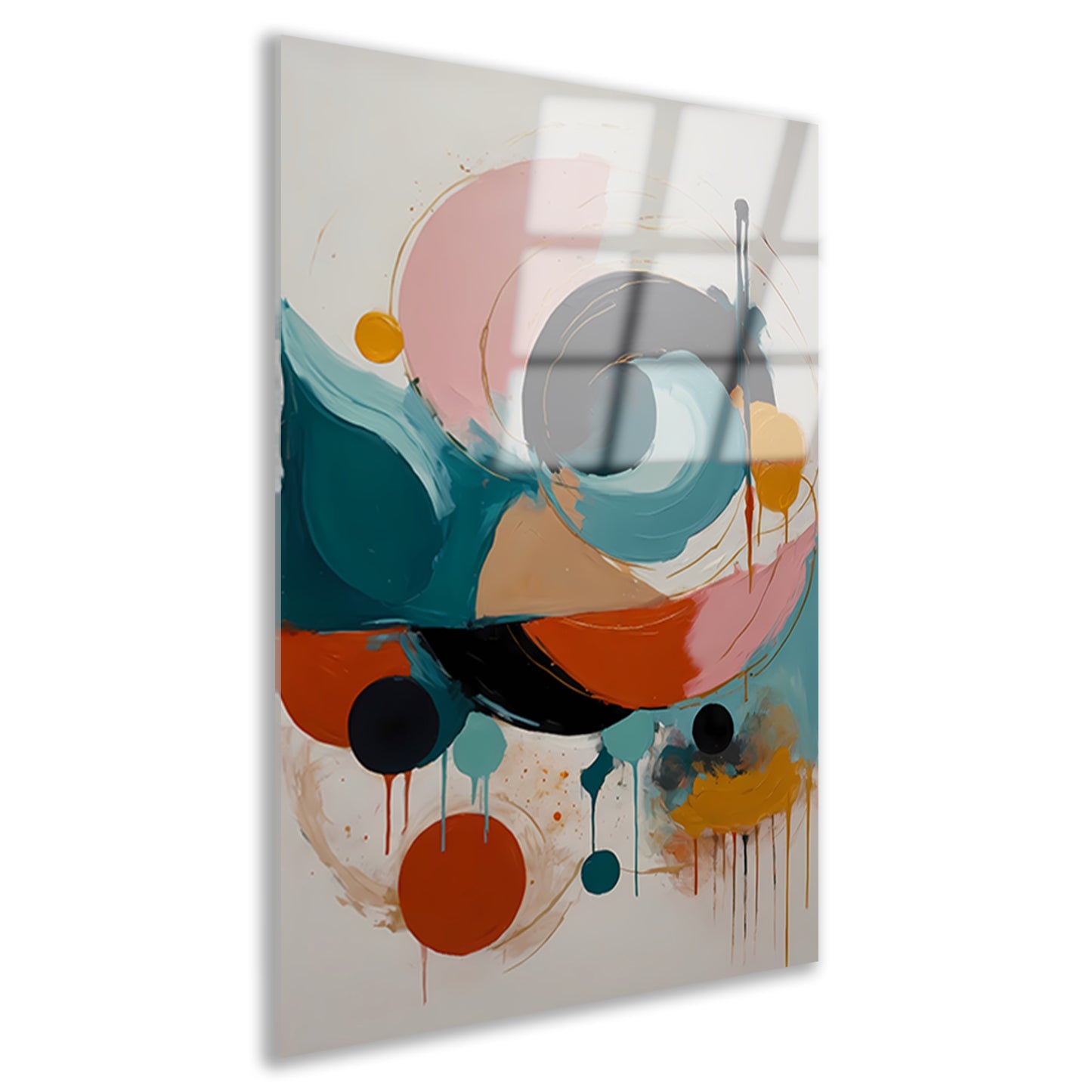 Abstracte Dans van Kleur en Vorm acrylglas