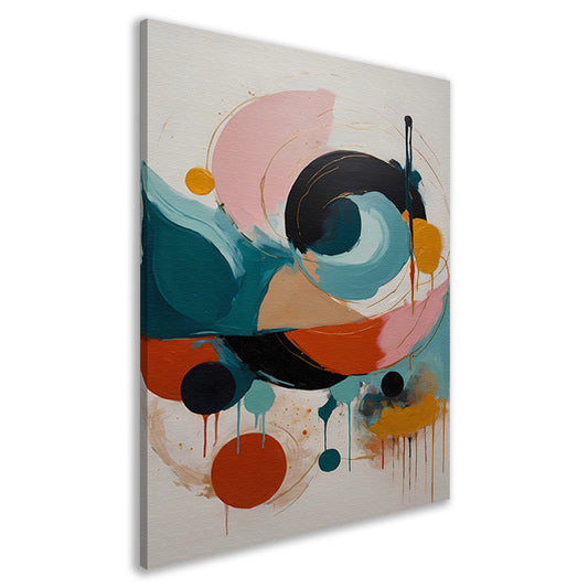 Abstracte Dans van Kleur en Vorm canvas