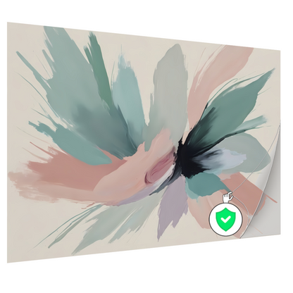 Dynamische Pasteltinten in Abstracte Harmonie poster