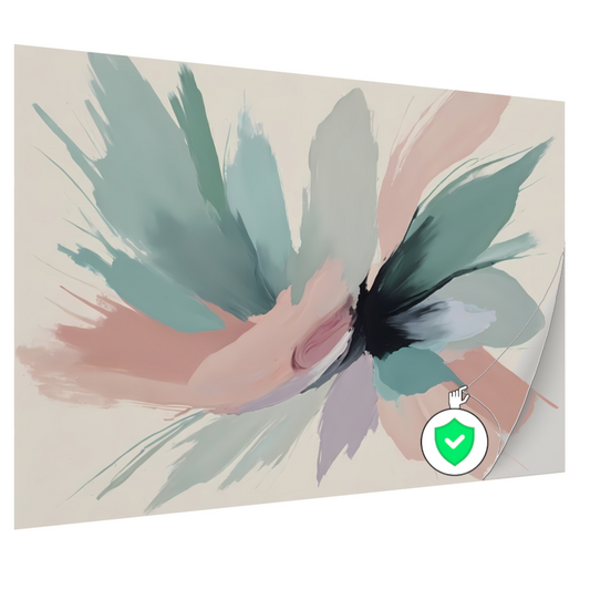 Dynamische Pasteltinten in Abstracte Harmonie poster