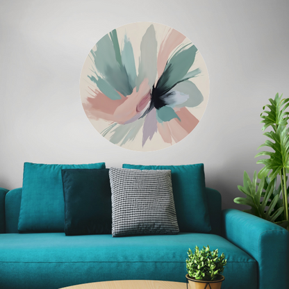 Dynamische Pasteltinten in Abstracte Harmonie forex muurcirkel