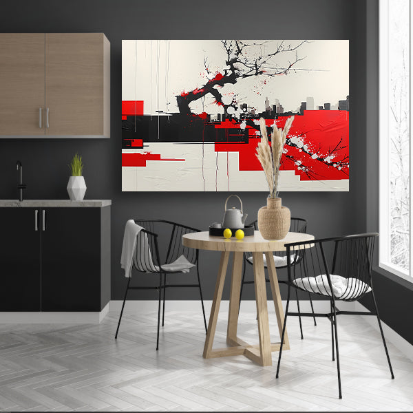 Nachtelijke bloesemboom canvas