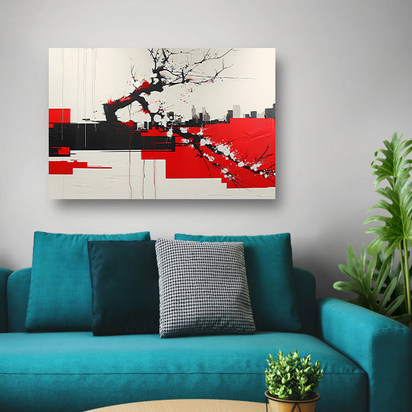 Nachtelijke bloesemboom canvas