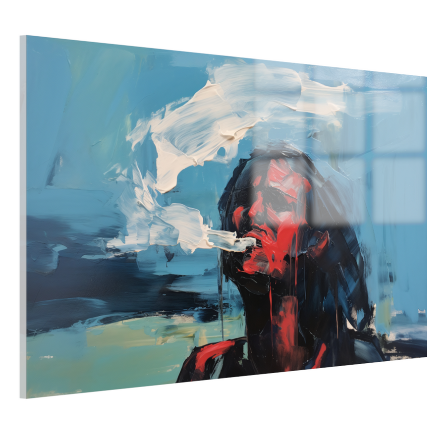 Abstract Portret in Primaire Kleuren acrylglas