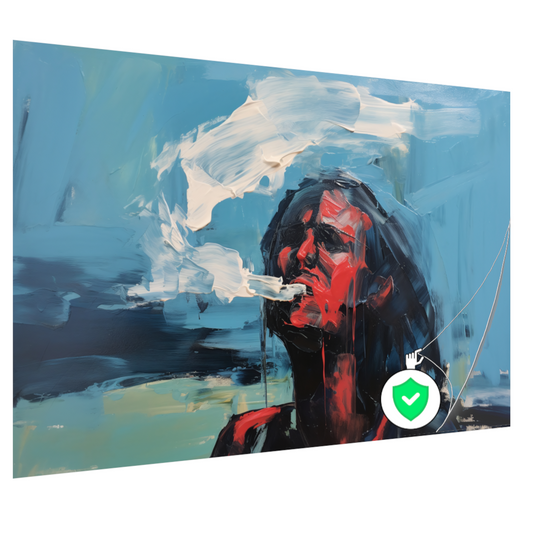 Abstract Portret in Primaire Kleuren poster